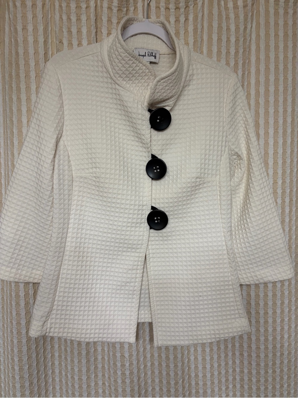 Joseph Ribkoff  Cream Textured Button-Front Women's Coat